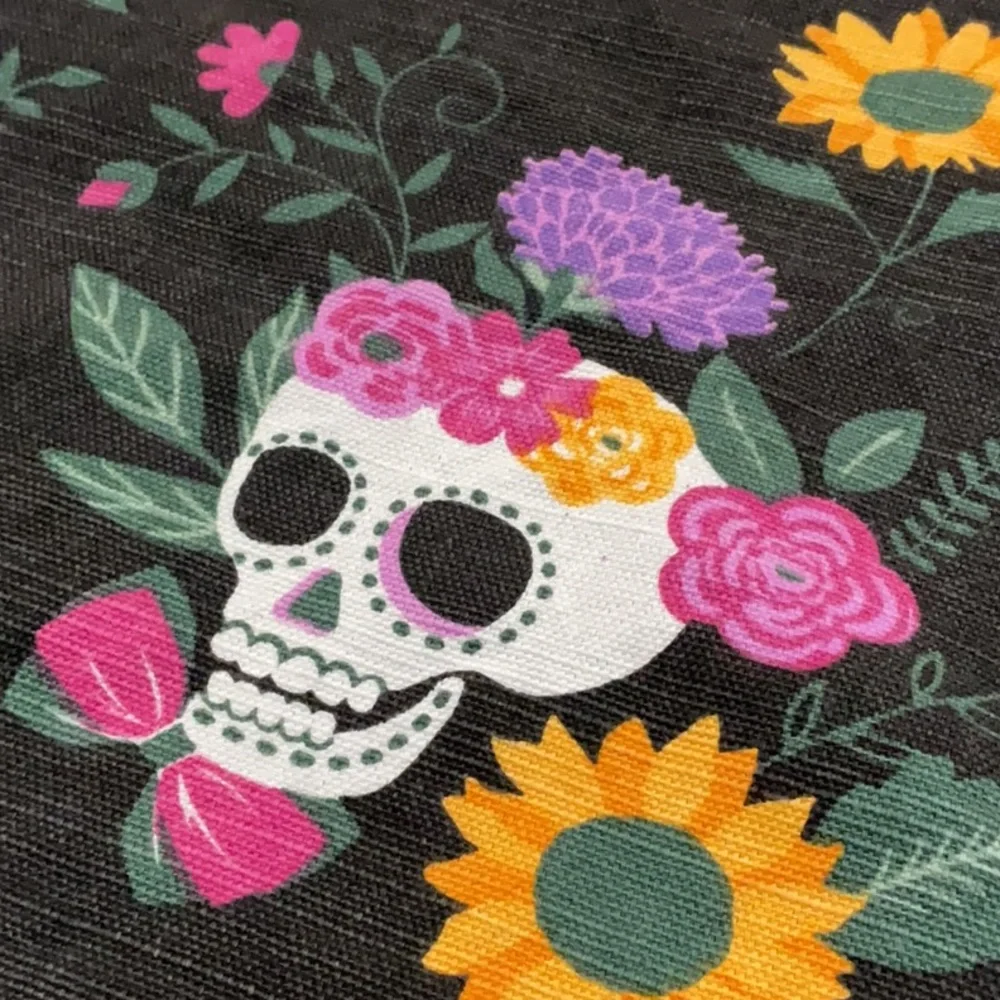 Sugar skulls Halloween tablecloth round cotton